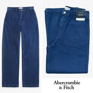 Abercrombie & Fitch Curve Love Mid-Rise Jeans Dark Blue 27 Short NWT